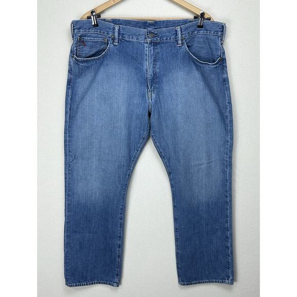 Polo Ralph Lauren Classic Jeans Mens 40x30 Blue 867 Distressed Medium Wash Denim - Picture 1 of 16